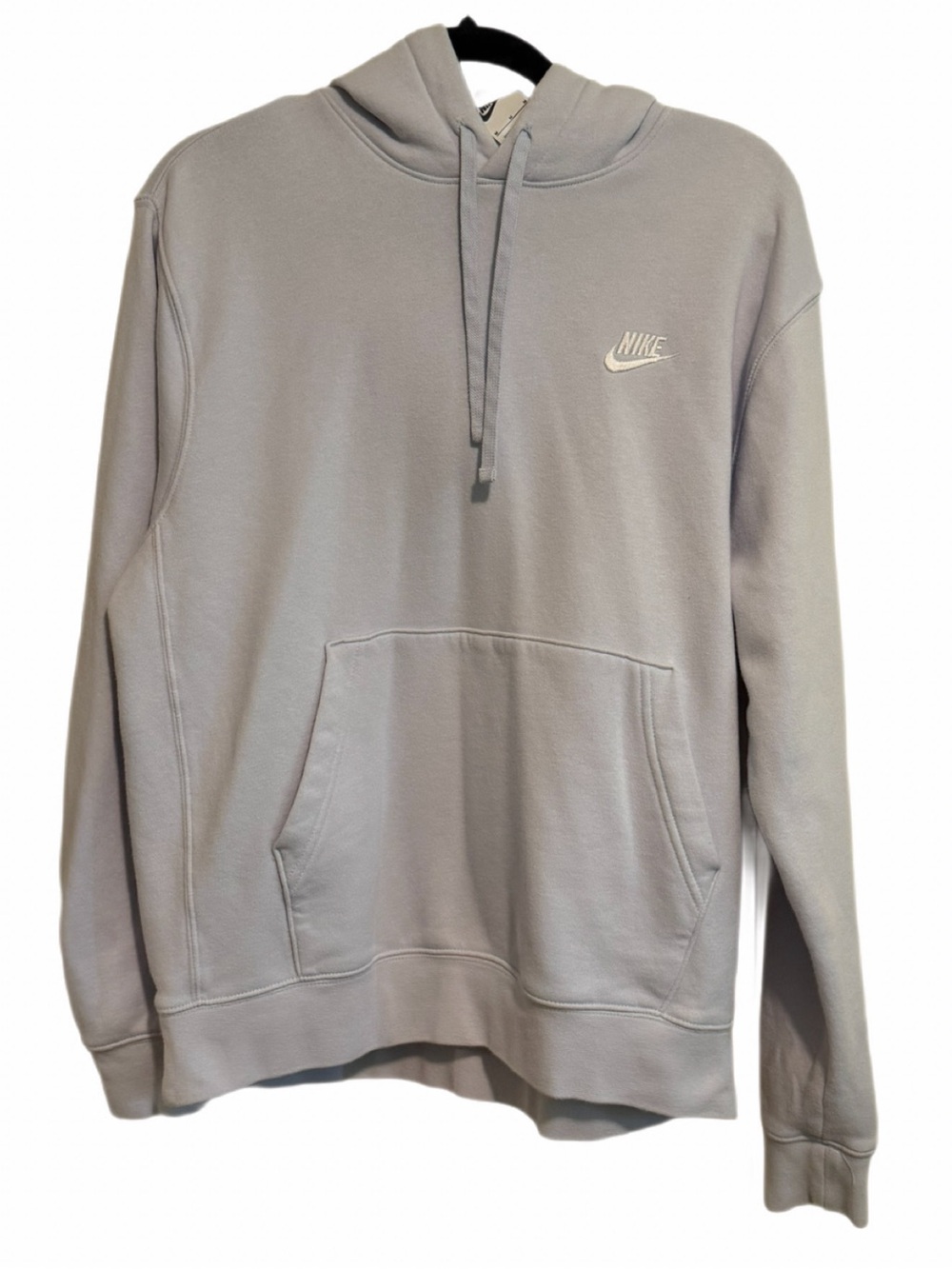 Nike- like new! Womens Cotton Lightblue pull over hoodie with lined hood Med - Picture 3 of 15